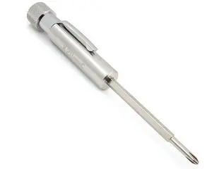 Clip and Magnet - Phillips and Slotted-Flat Head - Small Tool with Magnetic Tip (Stainless Steel) Clip and Magnet - Phillips and Slotted-Flat Head - Small Tool with Magnetic Tip (Stainless Steel)