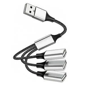 USB Hub Splitter, USB A Male to 3-Female Splitter, Y-Splitter Type Cable for Laptop/PC, Nylon Braided Multi-Port Adapter for Keyboard, Mouse, Flash Drive, Charging & Data Sync (Not for Carplay) USB Hub Splitter, USB A Male to 3-Female Splitter, Y-Splitter Type Cable for Laptop/PC, Nylon Braided Multi-Port Adapter for Keyboard, Mouse, Flash Drive, Charging & Data Sync (Not for Carplay)