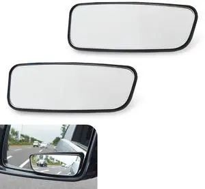 2 PCS Blind Spot Mirrors, Rectangle Wide Angle Rear View Blindspot Mirrors, Adjustable Blind Spot Detection System Accessories, Universal for Cars, Trucks, SUVs (Black) 2 PCS Blind Spot Mirrors, Rectangle Wide Angle Rear View Blindspot Mirrors, Adjustable Blind Spot Detection System Accessories, Universal for Cars, Trucks, SUVs (Black)