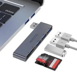 5-in-1 USB Hub Right-Side Laptop Adapter with SD/TF & 3.0 | Multiport Adapter with 5Gbps, 2x USB 2.0 Ports, SD/TF Card Reader, for Laptop MacBook Dell HP ASUS Xbox Printer, Plug & Play 5-in-1 USB Hub Right-Side Laptop Adapter with SD/TF & 3.0 | Multiport Adapter with 5Gbps, 2x USB 2.0 Ports, SD/TF Card Reader, for Laptop MacBook Dell HP ASUS Xbox Printer, Plug & Play