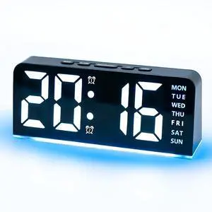 Alarm Clock with Night Light, Battery Operated + Plug in Clock Alarm Clock with Night Light, Battery Operated + Plug in Clock