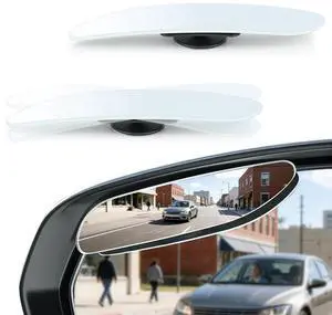 Long Blind Spot Mirror, Strip HD Glass Frameless Convex Rear View Mirrors Exterior Accessories with Wide Angle Adjustable Stick for Car SUV and Trucks, Pack of 2 Long Blind Spot Mirror, Strip HD Glass Frameless Convex Rear View Mirrors Exterior Accessories with Wide Angle Adjustable Stick for Car SUV and Trucks, Pack of 2