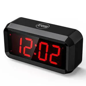 Alarm Clock,Digital Alarm Clock for Bedrooms,Battery Operated Clock,Adjustable 3 Brightness,1.2 inch LED Time Display, 12/24Hr, Cordless,Snooze (Black) Alarm Clock,Digital Alarm Clock for Bedrooms,Battery Operated Clock,Adjustable 3 Brightness,1.2 inch LED Time Display, 12/24Hr, Cordless,Snooze (Black)