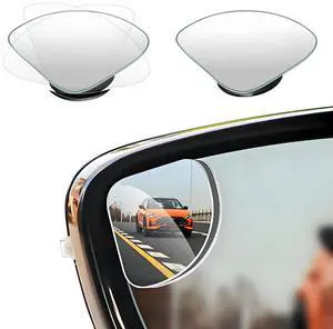 2 PCS Car Blind Spot Mirror, Fan-Shaped 360 Degree Rotating HD Glass Wide Angle Convex Rear View Mirror, Adjustable Frameless Side Blindspot Mirrors for Car SUV Truck RV Van 2 PCS Car Blind Spot Mirror, Fan-Shaped 360 Degree Rotating HD Glass Wide Angle Convex Rear View Mirror, Adjustable Frameless Side Blindspot Mirrors for Car SUV Truck RV Van