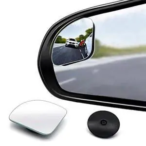 Fan Shaped Blind Spot Mirror 2pc, 360 Degree Adjustable HD Glass | Frameless Convex Rear View Mirror, for any Car, Van, SUV and Trucks Fan Shaped Blind Spot Mirror 2pc, 360 Degree Adjustable HD Glass | Frameless Convex Rear View Mirror, for any Car, Van, SUV and Trucks