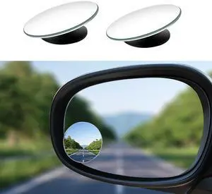 2PCS Blind Spot Mirror, Side View Mirror Blindspot, Frameless HD Glass Rear View Mirror with Wide Angle Adjustable Stick, Auto Accessories Round Convex Mirrors for Most Cars (Suction cup) 2PCS Blind Spot Mirror, Side View Mirror Blindspot, Frameless HD Glass Rear View Mirror with Wide Angle Adjustable Stick, Auto Accessories Round Convex Mirrors for Most Cars (Suction cup)