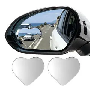 Heart Shaped Blind Spot Mirrors for Car, 2 Pack Cute HD Convex Side Mirrors, 360° Adjustable Wide Angle Rearview Mirrors with Strong Adhesive for Cars SUVs Trucks Heart Shaped Blind Spot Mirrors for Car, 2 Pack Cute HD Convex Side Mirrors, 360° Adjustable Wide Angle Rearview Mirrors with Strong Adhesive for Cars SUVs Trucks