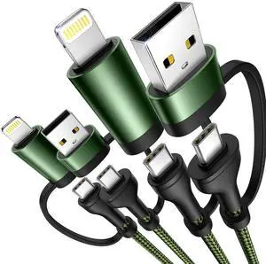 USB C Cable, 4 in 1 Charging Cable (6.6FT 2Pack) with Lightning, USB A/C to C/L Fast Multi Charging Cable for iPhone 16 15 14 Pro Max/MacBook/iPad Pro/SamSungS24,Charging Cable for Multiple Devices USB C Cable, 4 in 1 Charging Cable (6.6FT 2Pack) with Lightning, USB A/C to C/L Fast Multi Charging Cable for iPhone 16 15 14 Pro Max/MacBook/iPad Pro/SamSungS24,Charging Cable for Multiple Devices