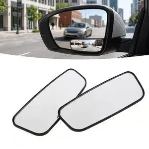 2 PCS Car Blind Spot Mirrors, Rectangular Wide Angle HD Convex Glass, Anti-glare Adjustable Auxiliary Side Rearview Mirror, Universal Self-adhesive Accessory for Most Cars (Black) 2 PCS Car Blind Spot Mirrors, Rectangular Wide Angle HD Convex Glass, Anti-glare Adjustable Auxiliary Side Rearview Mirror, Universal Self-adhesive Accessory for Most Cars (Black)