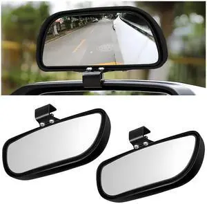 2PCS Blind Spot Mirror, Screw-on Convex Rearview Mirror, Black | 360° Adjustable Wide Angle Side Rearview for Enhanced Safety, Rectangular HD Glass Blind Spot Mirrors for Cars Trucks SUVs 2PCS Blind Spot Mirror, Screw-on Convex Rearview Mirror, Black | 360° Adjustable Wide Angle Side Rearview for Enhanced Safety, Rectangular HD Glass Blind Spot Mirrors for Cars Trucks SUVs