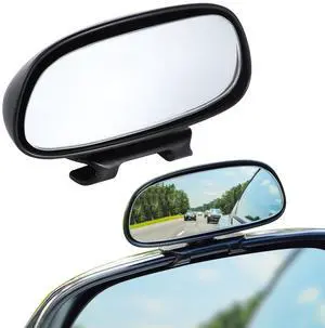 Blind Spot Mirror, HD Glass Frameless Convex Rear View Mirrors Exterior Accessories with Wide Angle Adjustable Stick for Car SUV and Trucks, Black Blind Spot Mirror, HD Glass Frameless Convex Rear View Mirrors Exterior Accessories with Wide Angle Adjustable Stick for Car SUV and Trucks, Black