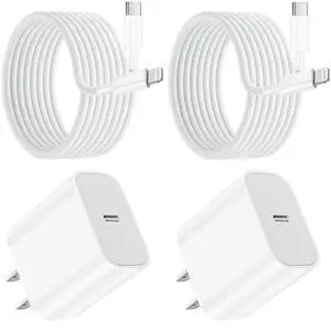 Fast Charger, Apple MFi Certified 6FT Lightning Cord 20W USB C Block | for iPhone 14/14 Pro Max/14 Plus/13/13 Pro Max/13 Mini/12 Pro Max, 2Pack Type C Charger wtih Braided USB C to Lightning Cable Fast Charger, Apple MFi Certified 6FT Lightning Cord 20W USB C Block | for iPhone 14/14 Pro Max/14 Plus/13/13 Pro Max/13 Mini/12 Pro Max, 2Pack Type C Charger wtih Braided USB C to Lightning Cable