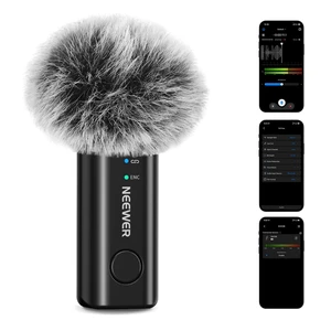 KM23B Wireless Lavalier Microphone Bluetooth App Control, Compatible with iPhone Android Phone 8Hrs Battery Vocal Enhancement Noise Cancellation Volume Adjustment Low Cut for Streaming Vlogging KM23B Wireless Lavalier Microphone Bluetooth App Control, Compatible with iPhone Android Phone 8Hrs Battery Vocal Enhancement Noise Cancellation Volume Adjustment Low Cut for Streaming Vlogging