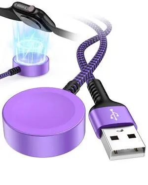 Watch Charger USB Magnetic Fast Charging Cable iWatch Chaing Cord | Colorful Braided Wired i Watch Power Adapter for Car, iWatch Series 11/10/9/8/7/6/5/4/3/2 Ultra 3/2/SE, Strong Magnetic Watch Charger USB Magnetic Fast Charging Cable iWatch Chaing Cord | Colorful Braided Wired i Watch Power Adapter for Car, iWatch Series 11/10/9/8/7/6/5/4/3/2 Ultra 3/2/SE, Strong Magnetic