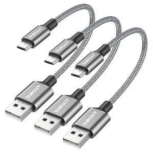 Short 6-inch Micro USB Cables, 3Pcs 0.5FT Android Charger Fast Charging Data Cord Compatible with Galaxy S6 S7 Edge, Charging Station, TV Stick, PS4, Chromecast, Android Phone Short 6-inch Micro USB Cables, 3Pcs 0.5FT Android Charger Fast Charging Data Cord Compatible with Galaxy S6 S7 Edge, Charging Station, TV Stick, PS4, Chromecast, Android Phone