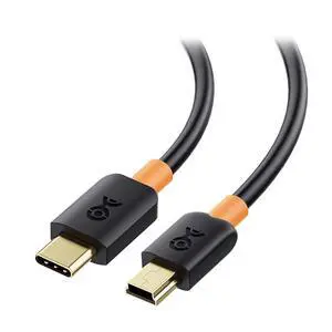 Mini USB to USB C Cable, 6.6ft, Black | 15W Charging, 480Mbps Data, USB C to Mini USB Cable, Compatible with Game Controllers, Cameras, GPS and Dash Cams Mini USB to USB C Cable, 6.6ft, Black | 15W Charging, 480Mbps Data, USB C to Mini USB Cable, Compatible with Game Controllers, Cameras, GPS and Dash Cams