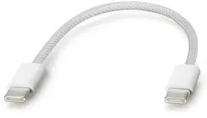 USB C Cable 6 Inch Charger Cord for iPhone 16 17 Plus Pro Max/Carplay | Power Bank, Braided White Type C Charging Cable, USBC to USBC, 0.5 ft USB C Cable 6 Inch Charger Cord for iPhone 16 17 Plus Pro Max/Carplay | Power Bank, Braided White Type C Charging Cable, USBC to USBC, 0.5 ft