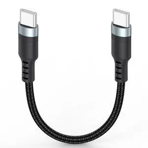 Short USB C to USB C Cable 3 inch, 60W PD Fast Charging Type-C Cord | USBC 2.0 Data Transfer Braided Compatible with Travel Power Bank, iphone 17/16/15 Galaxy Google Pixel iPod Pro SSD (10CM) Short USB C to USB C Cable 3 inch, 60W PD Fast Charging Type-C Cord | USBC 2.0 Data Transfer Braided Compatible with Travel Power Bank, iphone 17/16/15 Galaxy Google Pixel iPod Pro SSD (10CM)