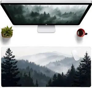 Mouse Pad, Large Extended Gaming Mouse Pad, Non Slip Rubber Base & Stitched Edges Mousepad, Grey Forest Desk Mat for Office Computer Keyboard Home(35.4 x 15.7 inch, Grey Forest) Mouse Pad, Large Extended Gaming Mouse Pad, Non Slip Rubber Base & Stitched Edges Mousepad, Grey Forest Desk Mat for Office Computer Keyboard Home(35.4 x 15.7 inch, Grey Forest)