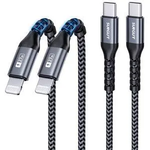 USB-C to Lightning Cable 1FT 2-Pack, 27W Fast Charging Cable | iPhone Charger Cord, Compatible with iPhone 14 13 12 11 Pro Max Mini X XS XR 8 Plus 10 SE iPad 8th -Grey USB-C to Lightning Cable 1FT 2-Pack, 27W Fast Charging Cable | iPhone Charger Cord, Compatible with iPhone 14 13 12 11 Pro Max Mini X XS XR 8 Plus 10 SE iPad 8th -Grey