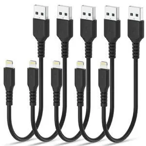 USB A to Lightning Cable 5Pack, USB Type C Charger for iPhone 14/13/12 | 3A Fast Charging, MFI Certified, Short iPhone Charger Cord for iPhone 14 13 12 11 Pro Max XR XS X 8 7 6 Plus SE iPad Air Mini USB A to Lightning Cable 5Pack, USB Type C Charger for iPhone 14/13/12 | 3A Fast Charging, MFI Certified, Short iPhone Charger Cord for iPhone 14 13 12 11 Pro Max XR XS X 8 7 6 Plus SE iPad Air Mini