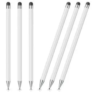 Pen for Touchscreen, 6 PCS Stylus 2-in-1 High Precision and Sensitivity, Suitable for iPad/iPhone/Samsung/Android Smartphone and Tablets, Compatible with Capacitive Touch Screen (White) Pen for Touchscreen, 6 PCS Stylus 2-in-1 High Precision and Sensitivity, Suitable for iPad/iPhone/Samsung/Android Smartphone and Tablets, Compatible with Capacitive Touch Screen (White)