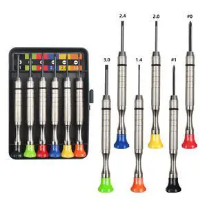 Small Screwdriver Set -3pcs Flathead and 3pcs Phillips Micro Head Mini Screwdriver Set Precision CRV Eyeglasses Watches Electronics Computer Repair Kit Cool Gadgets Tool Gifts for Men Small Screwdriver Set -3pcs Flathead and 3pcs Phillips Micro Head Mini Screwdriver Set Precision CRV Eyeglasses Watches Electronics Computer Repair Kit Cool Gadgets Tool Gifts for Men