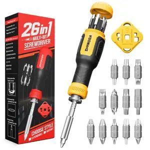 Multi ScrewDriver Set 26 in 1 All in One Adjustable Screw Driver | Telescoping Screw Driver with 12 Double Ended CRV Bits Phillips Slotted Torx Hex Portable Repair Kit for Home Bike Computer Multi ScrewDriver Set 26 in 1 All in One Adjustable Screw Driver | Telescoping Screw Driver with 12 Double Ended CRV Bits Phillips Slotted Torx Hex Portable Repair Kit for Home Bike Computer