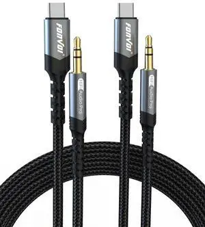 USB C to 3.5mm Audio Aux Cable,Type C Adapter to 3.5mm Headphone Stereo Cord Car Compatible with:Android/iPhone15/Samsung Galaxy Note iPad Pro Google Pixel and More (8FT/2Park) USB C to 3.5mm Audio Aux Cable,Type C Adapter to 3.5mm Headphone Stereo Cord Car Compatible with:Android/iPhone15/Samsung Galaxy Note iPad Pro Google Pixel and More (8FT/2Park)