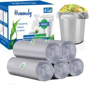 4 gallon Grey trash can liners,Small Garbage Bags 250,Extra Strong 3,4,5 Gal Trash Bag,Fit 10-12-15 liters trash Bin Liners for Home Office Kitchen Grey 250 4 gallon Grey trash can liners,Small Garbage Bags 250,Extra Strong 3,4,5 Gal Trash Bag,Fit 10-12-15 liters trash Bin Liners for Home Office Kitchen Grey 250