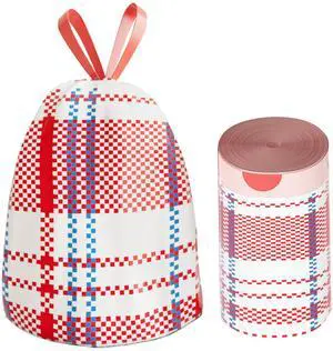 4 Gallon Trash Bags, Small Garbage Bags with Drawstring and Printed Striped Design, Tear-Free, Leakproof & Durable Small Trash Bags for Bathroom, Office, 50 Count 4 Gallon Trash Bags, Small Garbage Bags with Drawstring and Printed Striped Design, Tear-Free, Leakproof & Durable Small Trash Bags for Bathroom, Office, 50 Count