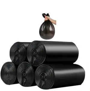 Black Trash Bags, 4 Gallon, 100 Count | Flat Top, Heavy Duty, Leakproof, For Kitchen Bathroom Home Office Black Trash Bags, 4 Gallon, 100 Count | Flat Top, Heavy Duty, Leakproof, For Kitchen Bathroom Home Office