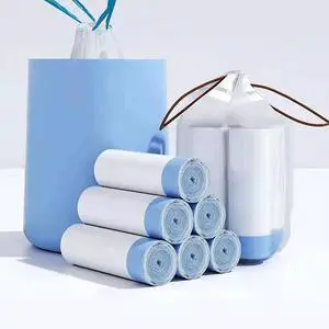 Small Trash Bags 3.5 Gallon, 100 Pcs Bathroom Garbage Bags, Blue Strap 3 Gallon Trash Bag Kitchen Garbage Bags(White) With Drawstring Quickly Pack Garbage Small Trash Bags 3.5 Gallon, 100 Pcs Bathroom Garbage Bags, Blue Strap 3 Gallon Trash Bag Kitchen Garbage Bags(White) With Drawstring Quickly Pack Garbage