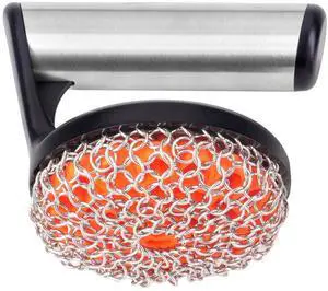 Chainmail Scrubber with Handle for Cast Iron Cookware | Stainless Steel Chain Structure, Keep Cast Iron Seasoning, Cast Iron Pans, Griddles, Dutch Oven and Grills Use Chainmail Scrubber with Handle for Cast Iron Cookware | Stainless Steel Chain Structure, Keep Cast Iron Seasoning, Cast Iron Pans, Griddles, Dutch Oven and Grills Use