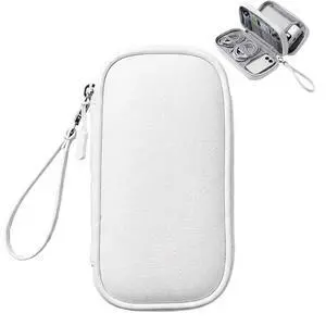 Leather Electronic Organizer Bag, Waterproof Travel Tech Pouch for Cord, Cable, Charger, Phone & Accessories (White) Leather Electronic Organizer Bag, Waterproof Travel Tech Pouch for Cord, Cable, Charger, Phone & Accessories (White)