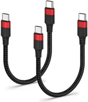 USB C Cable 2 Pack, 6 inch USB C to USB C Cable, Braided 0.5ft Short USBC to UBSC Fast Charging Cord for iPhone 17 16 15 Pro Max, Samsung Galaxy S25 S24 S23, Pxiel 10 9 USB C Cable 2 Pack, 6 inch USB C to USB C Cable, Braided 0.5ft Short USBC to UBSC Fast Charging Cord for iPhone 17 16 15 Pro Max, Samsung Galaxy S25 S24 S23, Pxiel 10 9