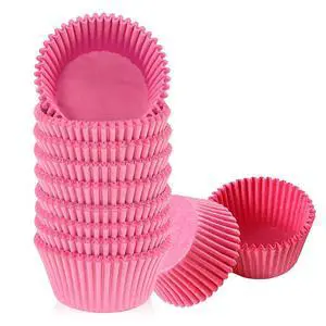 Cupcake Liners 500 Count, Non-stick, Heat-resistant, Disposable, Wedding Occasion, Round Shape (Mini Pink) Cupcake Liners 500 Count, Non-stick, Heat-resistant, Disposable, Wedding Occasion, Round Shape (Mini Pink)