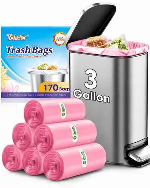 Small Pink Trash Bags 3 Gallon 170 Count Bathroom Garbage Bags | Fit 10-12 Liters,2.5,2.6,2.8Gal,Mini Plastic Waste Basket Bins Can Liners for Home Bathroom Office Car dog poop bags Small Pink Trash Bags 3 Gallon 170 Count Bathroom Garbage Bags | Fit 10-12 Liters,2.5,2.6,2.8Gal,Mini Plastic Waste Basket Bins Can Liners for Home Bathroom Office Car dog poop bags
