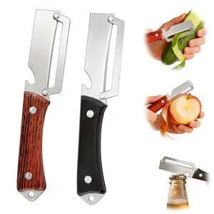 Vegetable Peeler for Peeling Potato Carrot(2 Pack) | 2 in 1 Stainless Steel Peeler Knife | Bottle Opener Function | End Hook Design | Fruit Cucumber Slicer Vegetable Peeler for Peeling Potato Carrot(2 Pack) | 2 in 1 Stainless Steel Peeler Knife | Bottle Opener Function | End Hook Design | Fruit Cucumber Slicer