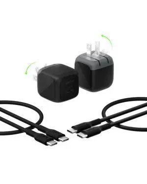 45W Compact USB C Charger Block, 2 Pack, Fast Charging for Travel | PD 3.1, PPS, Travel Charger, Chromebook, iPad, iPhone 17, Samsung Galaxy, Pixel, Foldable Prongs, 3.3 ft Cables Included 45W Compact USB C Charger Block, 2 Pack, Fast Charging for Travel | PD 3.1, PPS, Travel Charger, Chromebook, iPad, iPhone 17, Samsung Galaxy, Pixel, Foldable Prongs, 3.3 ft Cables Included