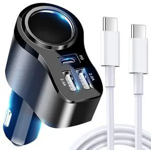 4 in 1 USB C Car Charger, 168W Multi USB Cigarette Lighter Adapter | Socket Splitter with 3 USB Ports, 12V/24V Dual USB Type C PD Fast Car Charger Adapter for iPhone 17/Air/16 Pro Max iPad GPS 4 in 1 USB C Car Charger, 168W Multi USB Cigarette Lighter Adapter | Socket Splitter with 3 USB Ports, 12V/24V Dual USB Type C PD Fast Car Charger Adapter for iPhone 17/Air/16 Pro Max iPad GPS