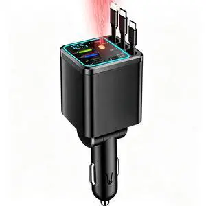 7 in 1 Retractable Car Charger,102W Star Lights Fast Charging Car Charger | Car Charger USB C,Car Accessories,Voltage Smart Display,3 Retractable Cables for iPhone 17 Pro/16/15/14,Galaxy S26,Pixel 10 7 in 1 Retractable Car Charger,102W Star Lights Fast Charging Car Charger | Car Charger USB C,Car Accessories,Voltage Smart Display,3 Retractable Cables for iPhone 17 Pro/16/15/14,Galaxy S26,Pixel 10