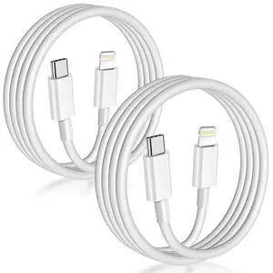 USB C to Lightning Cable 2Pack 6FT MFi Certified,White USB C to Lightning Cable 2Pack 6FT MFi Certified,White