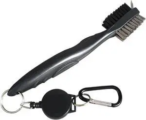 Golf Club Brush and Club Groove Cleaning Brush Nylon Steel Wire Double-Sided Golf Cleaning Brush, This is a Must-Have Golf Accessory for Golf Enthusiasts (Black) Golf Club Brush and Club Groove Cleaning Brush Nylon Steel Wire Double-Sided Golf Cleaning Brush, This is a Must-Have Golf Accessory for Golf Enthusiasts (Black)