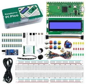 For Raspberry Pi Pico RP2040 Basic Starter Kit LCD1602 Display Module Breadboard for Raspberry Pi Beginners & Software Engineer For Raspberry Pi Pico RP2040 Basic Starter Kit LCD1602 Display Module Breadboard for Raspberry Pi Beginners & Software Engineer