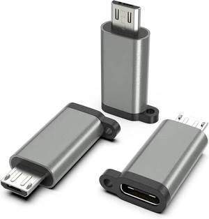 USB-C to Micro USB Adapter 3-Pack USB Type C Female to Micro USB Male Converter USB C to Micro B 2.0 Charge & Data Sync Compatible with Galaxy S7 S6 J7 Note 5 Kindle Ps4 and More -Grey USB-C to Micro USB Adapter 3-Pack USB Type C Female to Micro USB Male Converter USB C to Micro B 2.0 Charge & Data Sync Compatible with Galaxy S7 S6 J7 Note 5 Kindle Ps4 and More -Grey