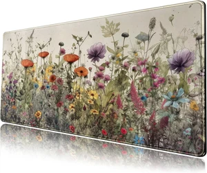 Watercolor Flowers Desk Mat Floral Boho XL Mouse Pad Large Mousepad Extended Vintage Aesthetic Laptop Keyboard Mat Cute Gaming Desk Pad Mouse Mat 31.5x11.8 Office Desk Decor for Women Watercolor Flowers Desk Mat Floral Boho XL Mouse Pad Large Mousepad Extended Vintage Aesthetic Laptop Keyboard Mat Cute Gaming Desk Pad Mouse Mat 31.5x11.8 Office Desk Decor for Women