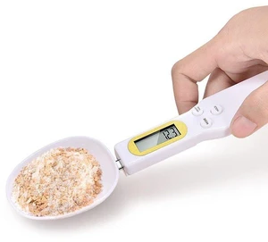 Digital Measuring Spoon Scale Rechargeable Kitchen Food Scale 500g x 0.1g High Precision Weighing Tool with LCD Display 2 Interchangeable Food-Grade Spoons for Baking Coffee & Spices White Digital Measuring Spoon Scale Rechargeable Kitchen Food Scale 500g x 0.1g High Precision Weighing Tool with LCD Display 2 Interchangeable Food-Grade Spoons for Baking Coffee & Spices White