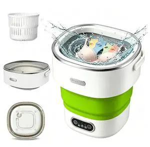 Portable Washer 16L Foldable, Travel Mini Washing Machine with Spin | Foldable compact washer for baby clothes, underwear, socks, 3 wash modes, easy storage for dorm, apartment, travel, camping Portable Washer 16L Foldable, Travel Mini Washing Machine with Spin | Foldable compact washer for baby clothes, underwear, socks, 3 wash modes, easy storage for dorm, apartment, travel, camping