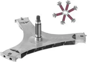 DC97-16509B Washer Flange Shaft Assembly Compatible with Samsung Washing Machine, with DC60-40137A Spider Hex Bolt (6 Pack) Replace DC97-16509B DC97-16509A PS4221666 3282591 DC97-16509B Washer Flange Shaft Assembly Compatible with Samsung Washing Machine, with DC60-40137A Spider Hex Bolt (6 Pack) Replace DC97-16509B DC97-16509A PS4221666 3282591